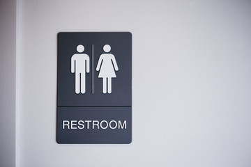 Unisex Gender Inclusive Public Restroom Sign