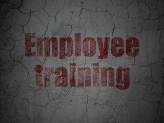Education concept: Employee Training on grunge wall background