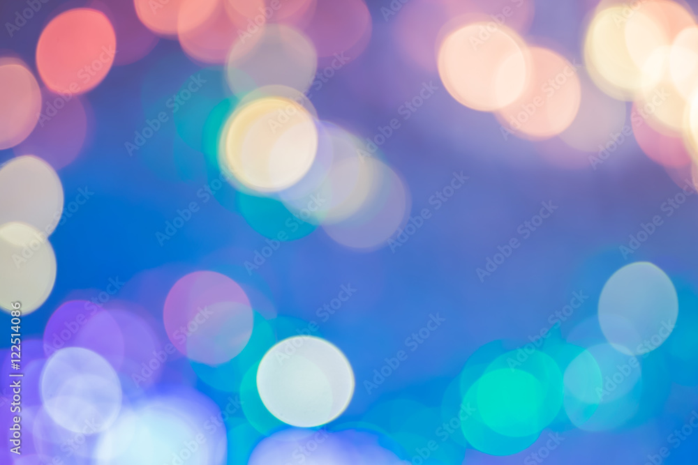 Poster Abstract blurred circle bokeh light,use for background
