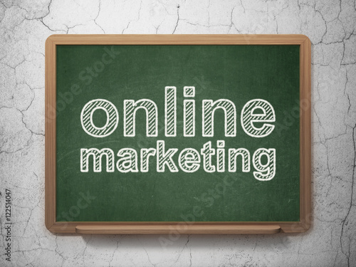 advertising concept online marketing on chalkboard chalkboard online free