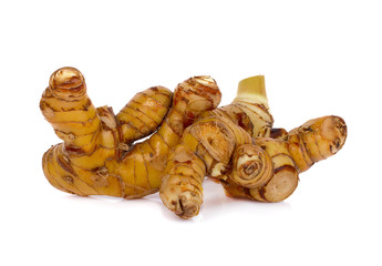 Galanga (Alpinia galanga SW) on white background