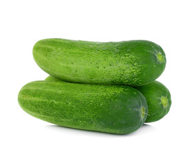 fresh cucumbers isolated on white