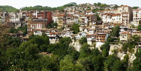 Fototapeta na wymiar Veliko Tarnovo in Bulgaria. Famous town located on three hills. 