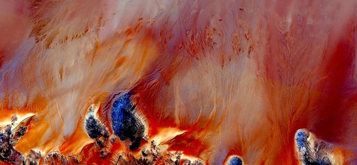 The Apocalypse, lava flow, war, the exterminating angel,  abstract photography of the deserts of...