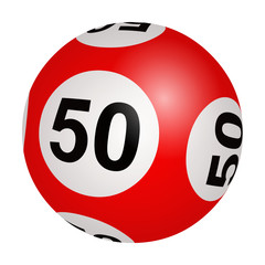 Boule de bingo rouge 50 