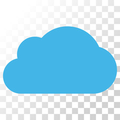 Cloud vector icon. Image style is a flat blue and gray colors pictograph symbol.