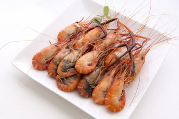 The cooked prawn