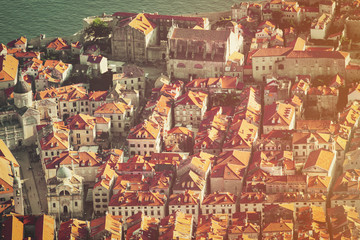 Rooftop view on old town of Dubrovnik, Croatia