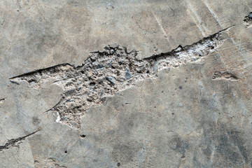 Cracked concrete old wall