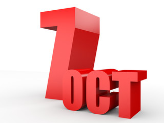 October 7. Text on white background.