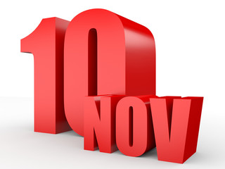 November 10. Text on white background.