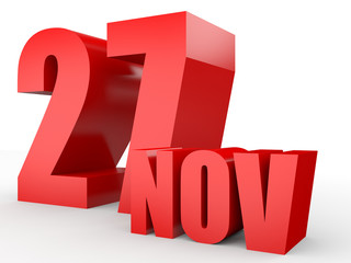 November 27. Text on white background.