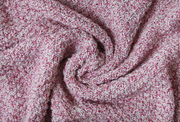 Fototapeta na wymiar A full page of pink marl knit sweater background texture