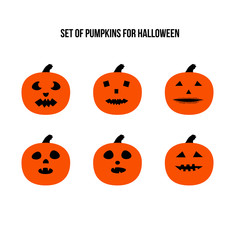 Scary Pumpkins for Halloween.