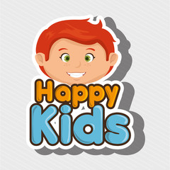 cartoon boy happy kids smile vector illustration eps 10