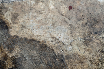 Stain on old cement texture