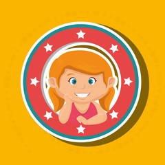 icon cartoon child happy vector illustration eps 10