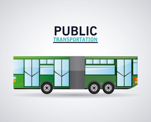 Bus vehicle icon. Public Transportation travel and ride theme. Isolated and colorful design. Vector illustration