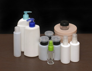 Toileteries containers stack