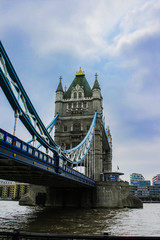 Fototapeta na wymiar The tower bridge of London view from below - London