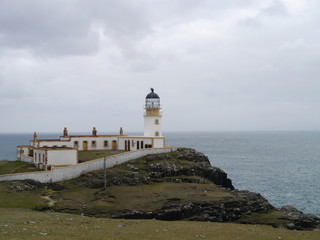 Fototapeta na wymiar Lighthouse at Neist Point, Scotland