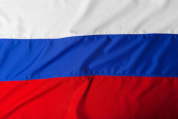 close up shot of wavy flag of Russia