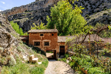 Fototapeta na wymiar rural house of the medieval town of Albarracin in Teruel, Aragon, Spain