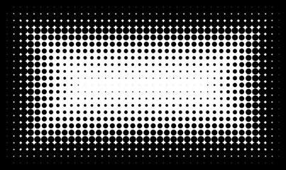 Gradient frame with dots Halftone dots design