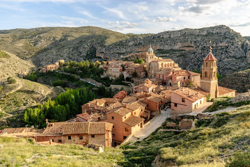 scenery of the medieval town of Albarracin in the province of Teruel in Aragon, Spain