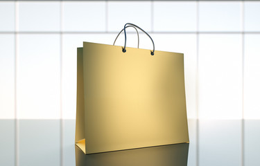 Edle goldene Einkaufstasche