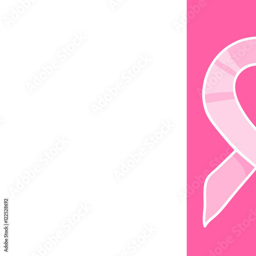 "Pink ribbon side vertical border. International symbol of breast ...