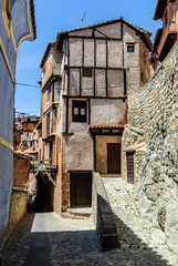 sight of the streets of the picturesque medieval people of Albarracin in the province of Teruel, Aragon, Spain