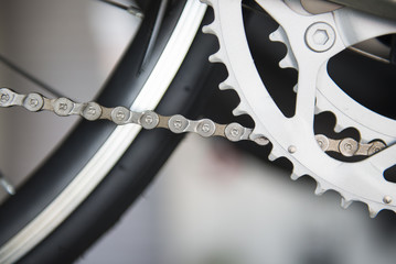 Close up of bike chain