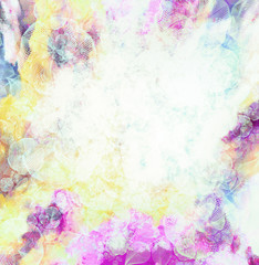Obraz premium Abstract flower background, orange-pink-blue