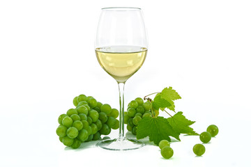 Excellent wineglass of white wine
