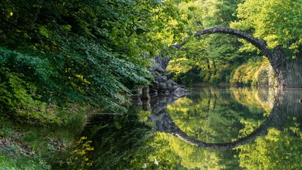 Fotobehang Rakotzbrücke Een magische poort - een magische poort