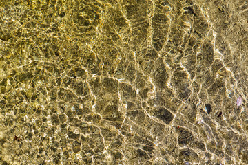 Wasser Textur hintergrund mit sonnenspiegelung