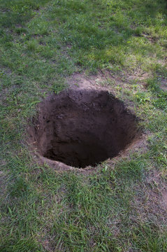 Deep Dirt Hole In Ground