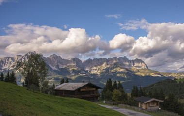 Fototapeta na wymiar Der Wilde Kaiser bei Ellmau in Tirol