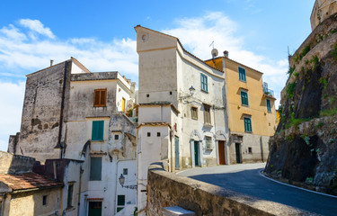 Fototapeta na wymiar road on Amalfi coast, Minori village, Italy