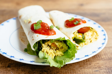 Scrambled Tofu Wraps