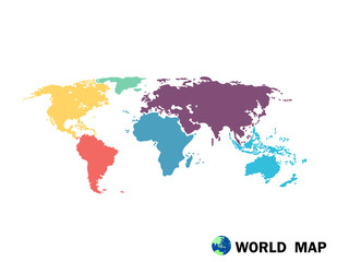 Colorful Political World Map Illustration