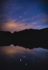 Planetary conjunction in a summer night