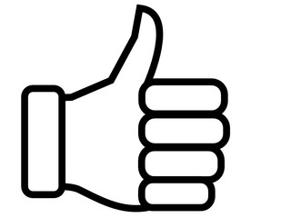 Hand mit Daumen hoch