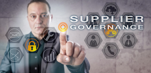 Executive Looking Into SUPPLIER GOVERNANCE