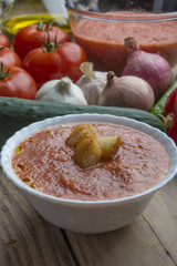 Gazpacho typical food spanish