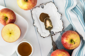 Apple pie in apple. Ingredients.
