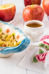 Apple pie in apple. Ingredients.