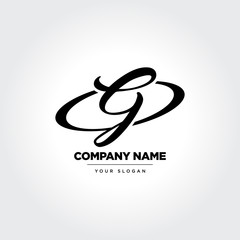 Fototapeta premium G Initial Symbol in circle