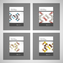 Brochures design templates. Vector pattern with abstract figures